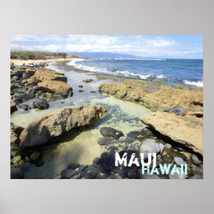 Poster van het strand van Maui Hawaii