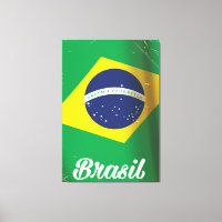 Poster van het traditionele vliegveld van Brasil