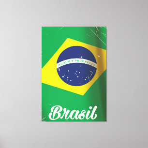 Poster van het traditionele vliegveld van Brasil Canvas Afdruk