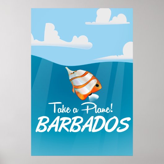 Poster van het vintage-reisje Barbados (Voorkant)