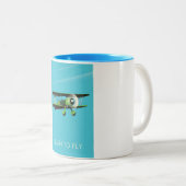 Poster van het vliegtuig tweekleurige koffiemok (Voorkant rechts)