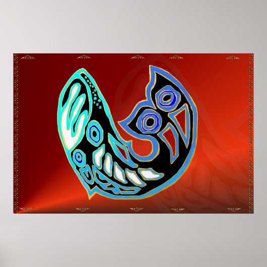 Poster van het walvissymbool (Voorkant)