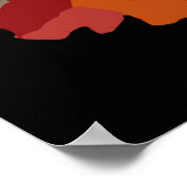 Poster van het warme kleurengebergte (Hoek)