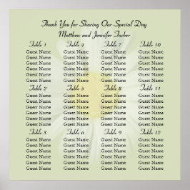 Poster van het White Daisy Wedding Reception-zitje