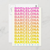 Poster van het wijnjaar Barcelona Briefkaart (Voorkant / Achterkant)