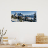 Poster van het winterlandschap Alpe di Siusi (Keuken)