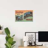 Poster Van Horn, Texas - Scènes de grandes lettres (Bureau à domicile)