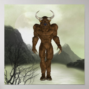 Poster van Horned Minotaur