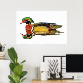 Poster van hout Duck (Thuiskantoor)