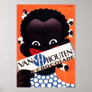 Poster Van Houten Chocolats Boissons alimentaires Art Déc