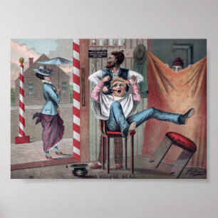  Poster van illustratie van komische winkels