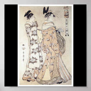 Poster van Japans schilderij c. 1780-1800