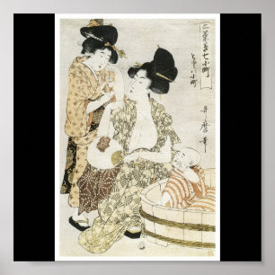 Poster van Japans schilderij c. begin jaren 1800