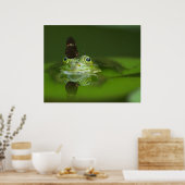 Poster van kikker en vlinder (Keuken)