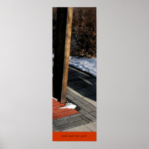 Poster van koraal en ijzerwatten