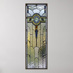 poster van kunstglas met deco-gekleurd glas VANAF