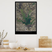 Poster van Lewisville Lake Texas Satellite (Keuken)