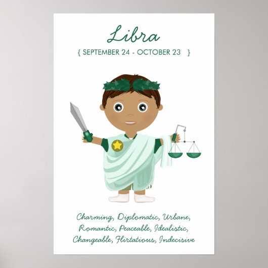 Poster van Libra - Boy Horoscope (Voorkant)