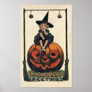 Poster van Little Witch Halloween