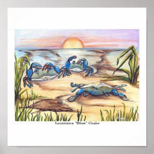 Poster van Louisiana Blue Crabs