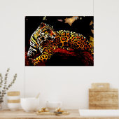 Poster van luipaard afdrukken - Prints van Posters (Keuken)