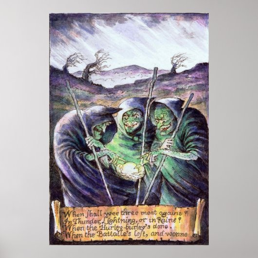 Poster van Macbeth Witches (Voorkant)