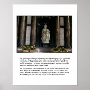 Poster van Madonna en Kind van Michelangelo