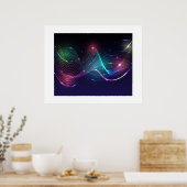 Poster van magische golven (Keuken)