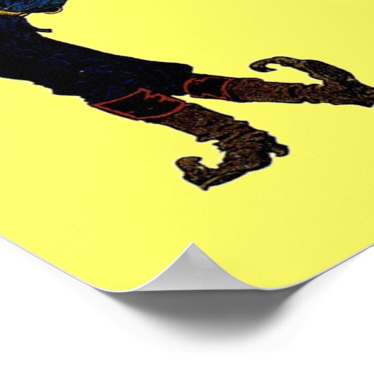 Poster van Man met ruggengraat en tin (Hoek)