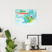 Poster van Merry KerstKawaii Dragons (Thuiskantoor)