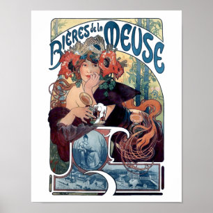 Poster van Mucha bier