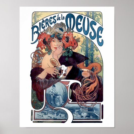 Poster van Mucha bier (Voorkant)