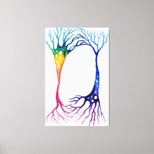 Poster van neuronen canvas afdruk (Voorkant)