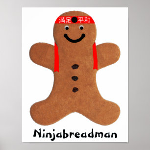 Poster van Ninjabreadman biscuit (cookie)