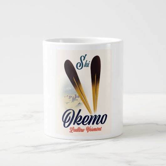 Poster van Okemo Ludlow Vermont ski Extra Grote Beker (Voorkant)