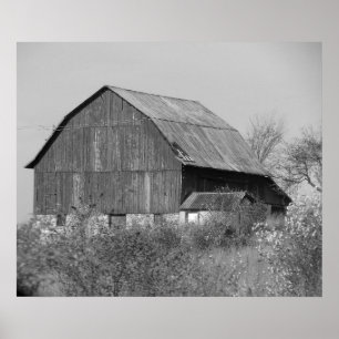 Poster van oude schuur