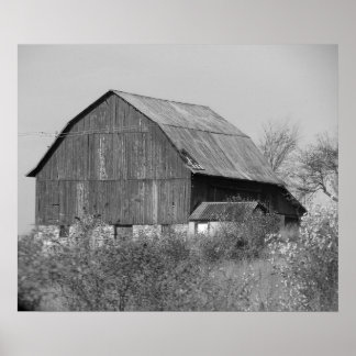 Poster van oude schuur