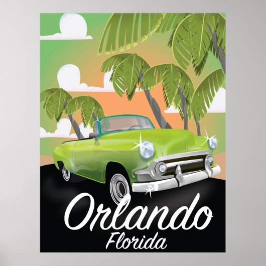 Poster van oudsher reizen in Orlando Florida (Voorkant)