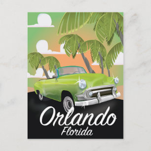 Poster van oudsher reizen in Orlando Florida Briefkaart