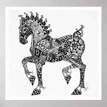 Poster van paarden - Clydesdale Foal - Zen Tangle