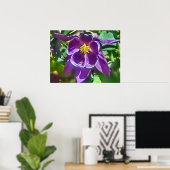 poster van Paarse bloemen (Thuiskantoor)