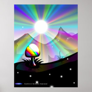 Poster van paddenstoelen