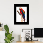 Poster van papegaai (Thuiskantoor)