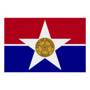 Poster van patriottische wanden met vlag van Dalla Perfect Poster