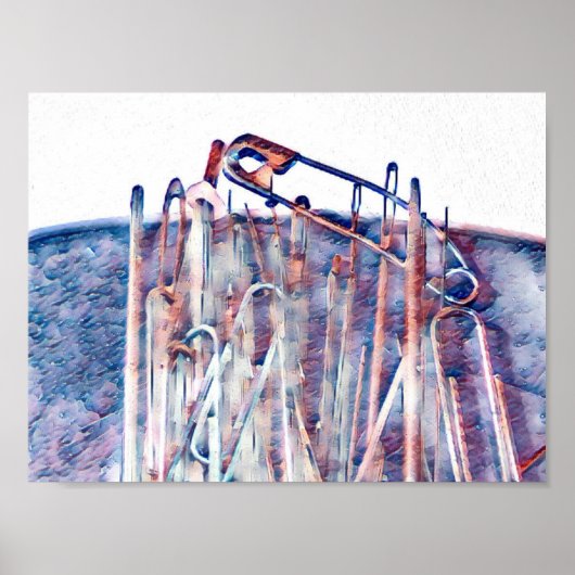 Poster van pennen en naalden (Voorkant)