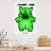 Poster van pigbeer (Keuken)