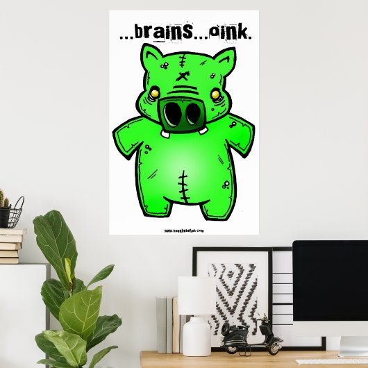 Poster van pigbeer (Thuiskantoor)