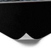 Poster van Platenspeler voorzien van merktekens (Hoek)