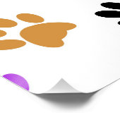 Poster van pootafdrukken perfect poster (Hoek)