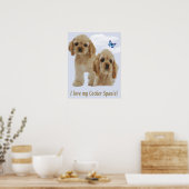 Poster van puppies van Cockerspaniel (Keuken)